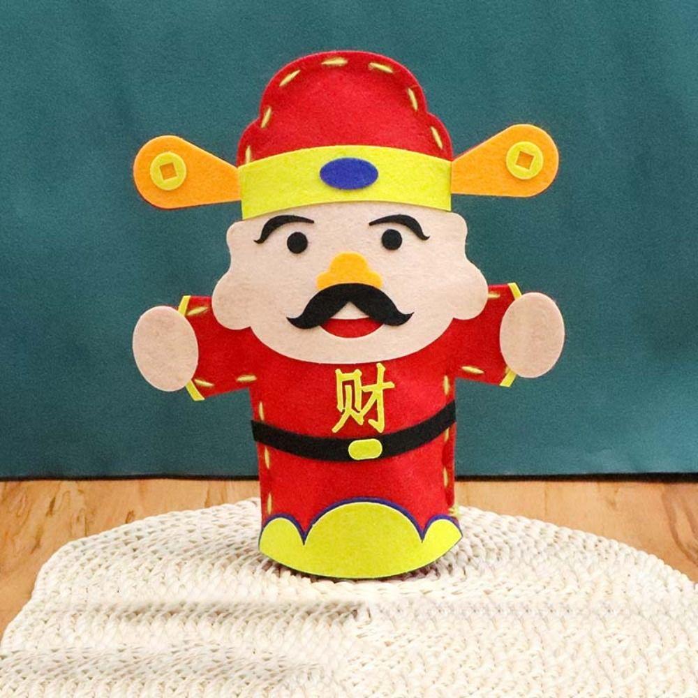 The God of Wealth New Year Hand Puppets Cartoon Festive Hand Puppets  Children Toys
