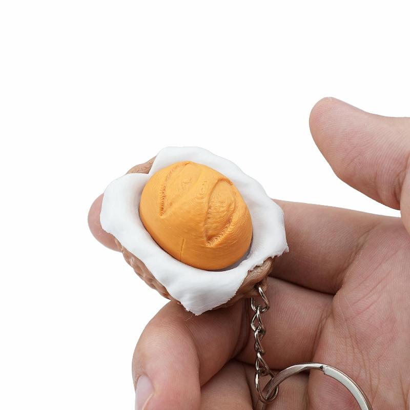 Food Shaped Fidget Clicker Keychain 3D Printed Cake Chocolate Pendant Lightweight Decompression Toy for All Age Use