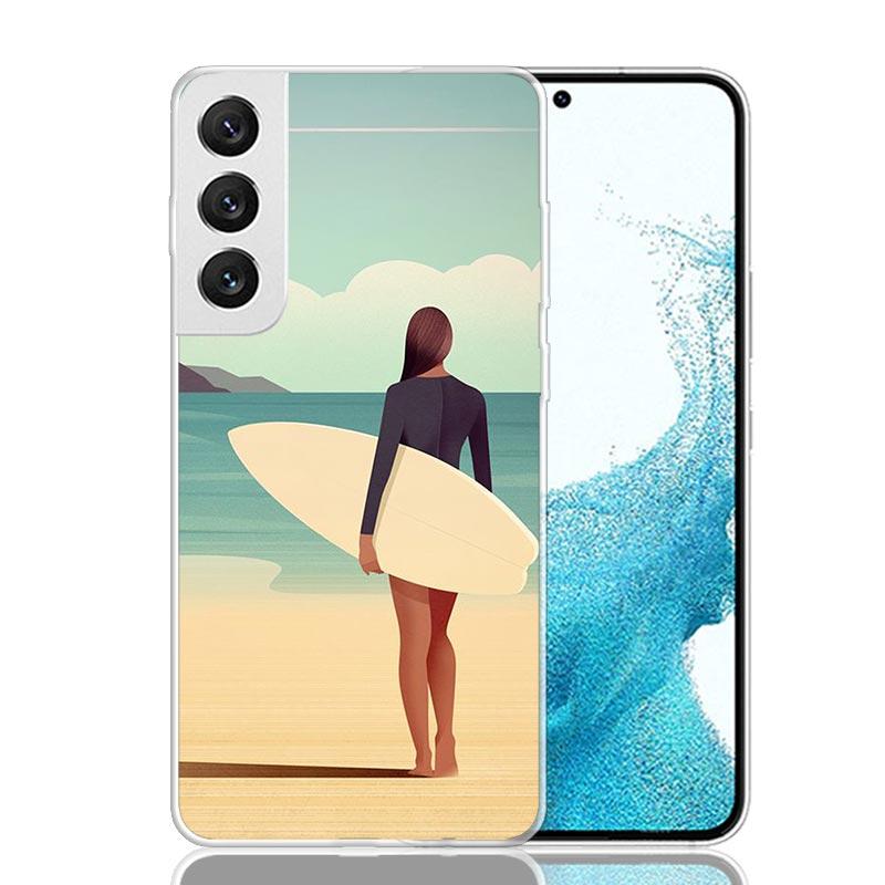 Surf Board Aesthetic Phone Case For Samsung Galaxy S26 S25 Edge S24 S23 FE S22 Ultra S21 Plus S20 + Fundas Cover Coque Galaxy S2