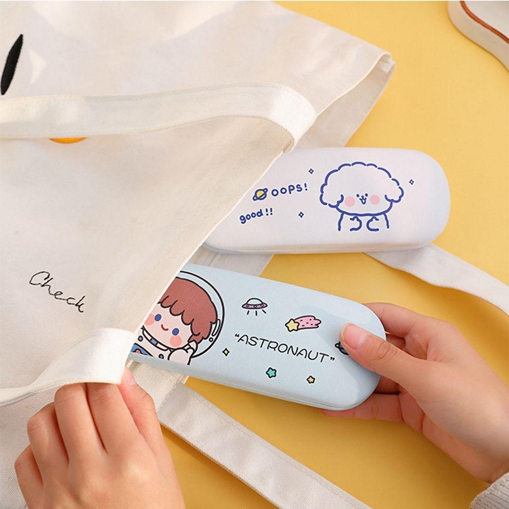 Bag Cartoon Square PU Leather Eyeglass Hard Box Glasses Box Reading Glasses Case Spectacle Case