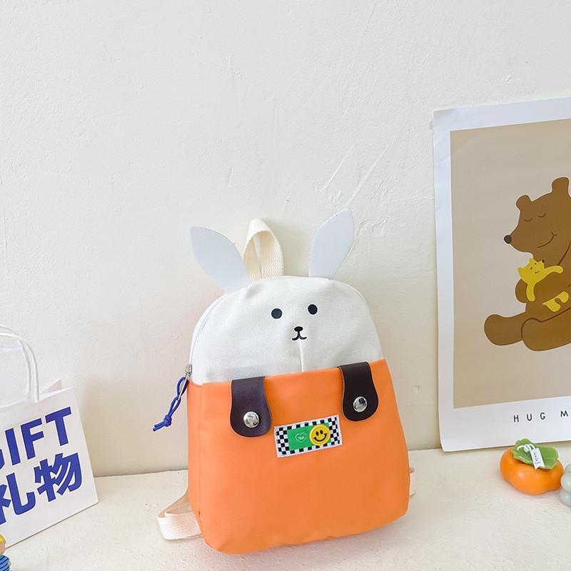 Delightful Cartoon Bunny Preschool Backpack Versatile Mini Bag In Bright Colors For Kids оранжевый