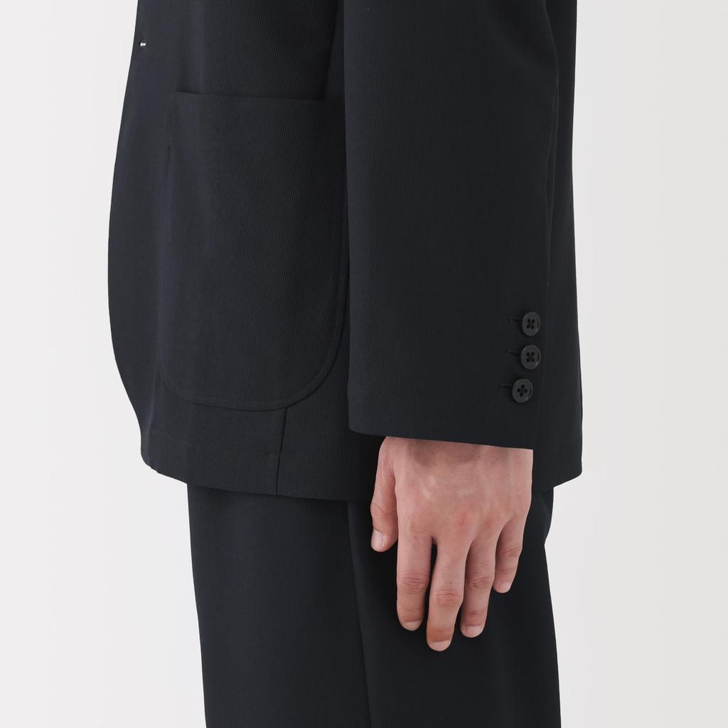 MUJI Men's Breathable Stretch Jacket AD0XGA5A Black, Size L