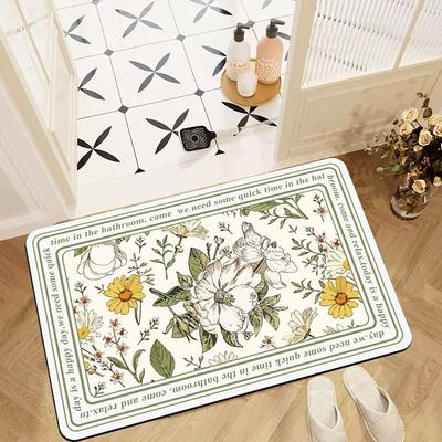 Koupelnová absorpční podložka na podlahu retro oválný protiskluzový koberec domácí toaleta toaleta zesílená rychleschnoucí toaletní podložka na podlahu