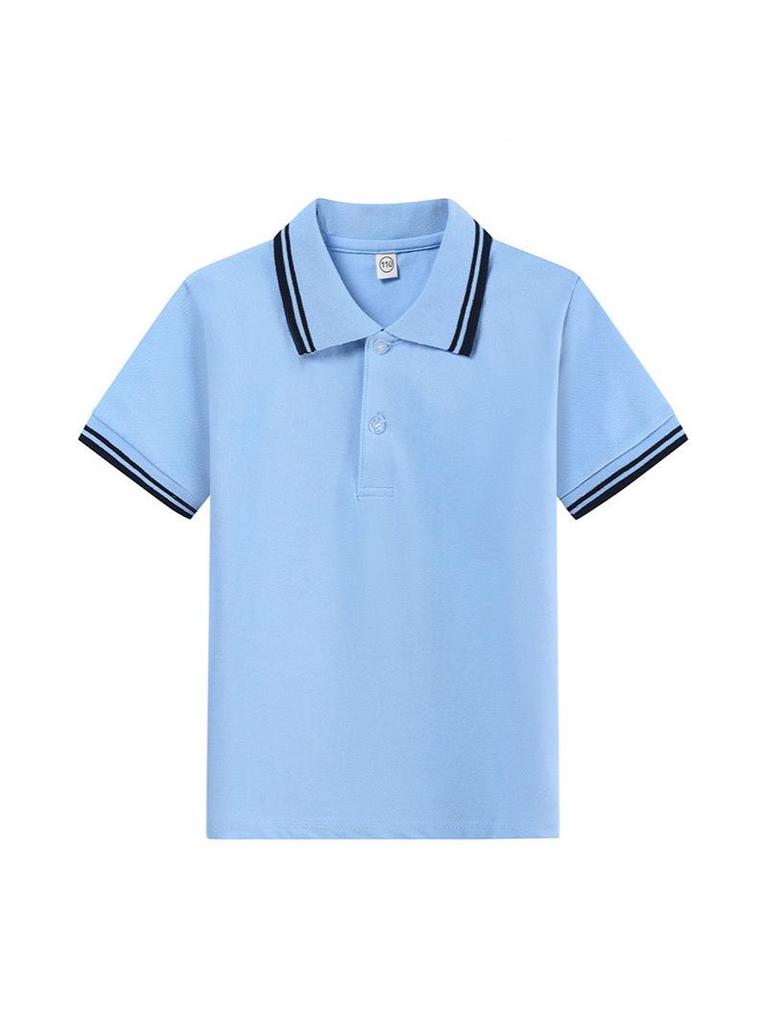 Polo Bianca da Bambino - Manica Corta, Stile Uniforme Scolastico, Leggera per Estate e Primavera.