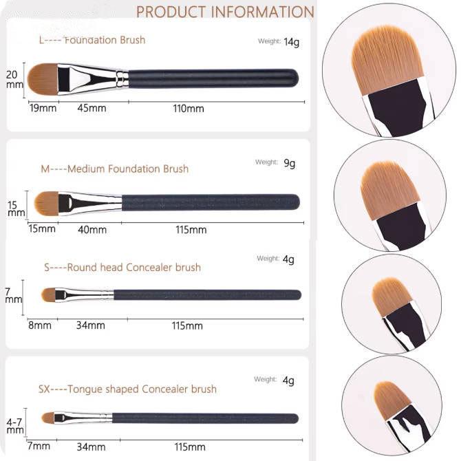 1pcs Upgraded Flat Circular Ultra-Thin Concealer Foundation Makeup Brushes For Liquid Foundation And Concealer Contour Brush