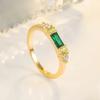 Emerald Ring for Women, Featuring A Geometric and Minimalist Design, A Fashionable Ring That Never Fades In A Long Time