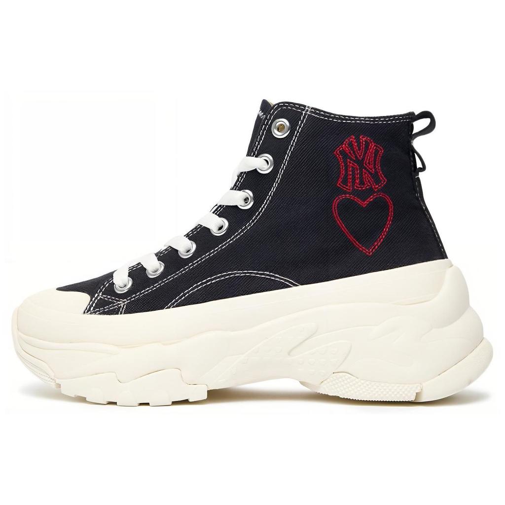 MLB Chunky High Comfortable Versatile Non-Slip Durable Lightweight High-Top Canvas Shoes Unisex sneakers 3ASHU321N-50BKS