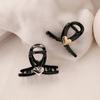 1pc Love Black Grab Clip Women's New High-end Hair Clip, Shark Clip At the Back of the Head, Medium Clip Headband