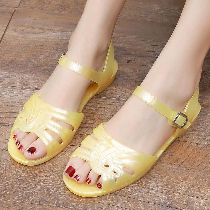 Women's Sandals Are Anti Slip Wear-resistant Lightweight Plastic Retro Office Sandals for Women