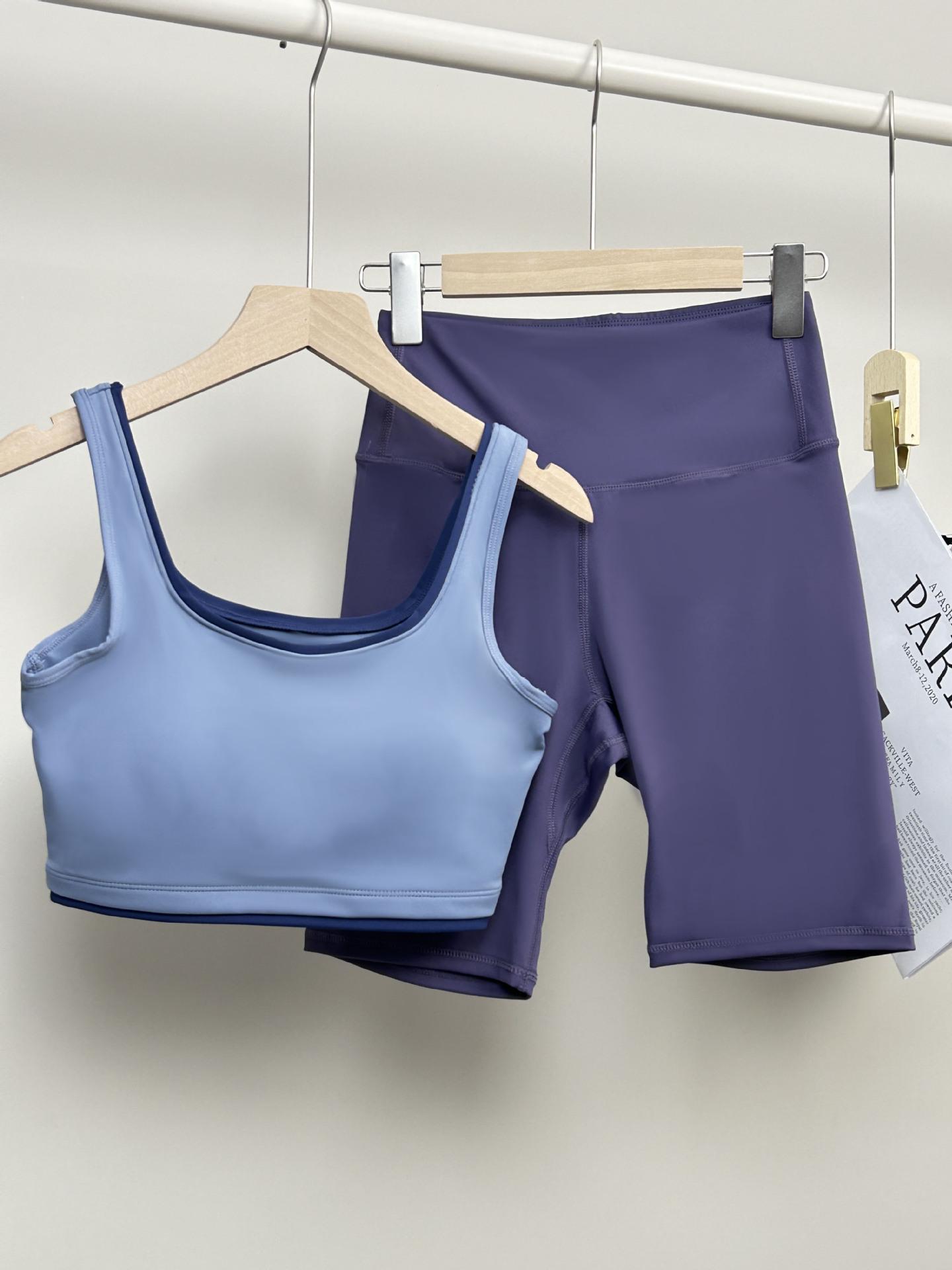 

JYL Yoga Shorts Trousers Suit Short Sleeve Plus Size Pilates Vest Polyester Quick Dry L brick червоний колір