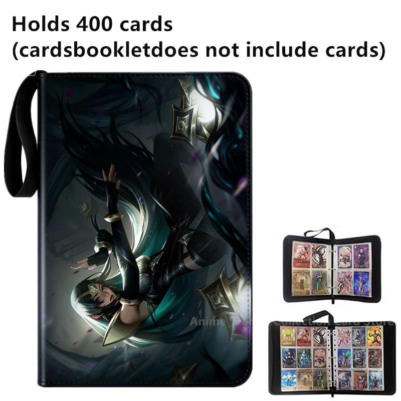 400pcs/900pcs Card Album Book Folder 4/9 Card Slots Collections Zipper Double Pocket Zipper Card Binder Holder
