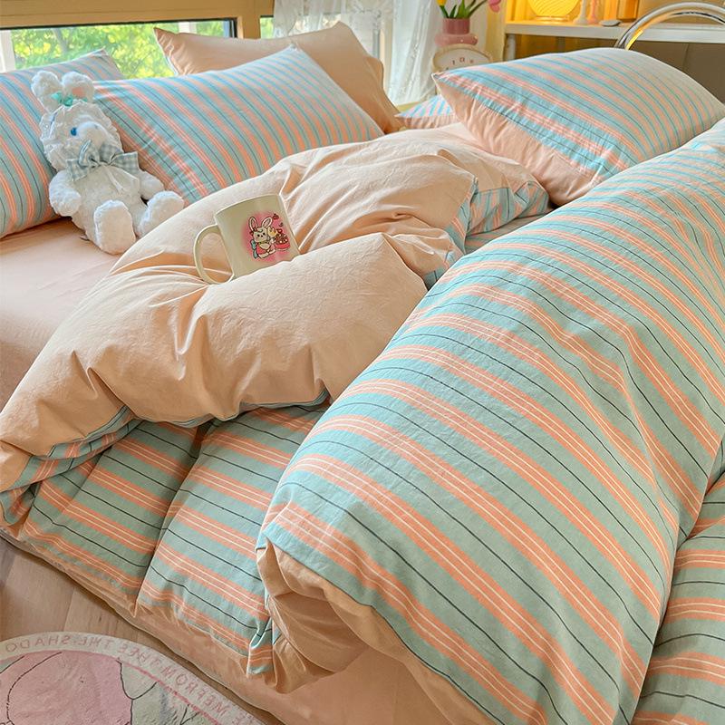 

Минималистичный комплект постельного белья из чистого хлопка в стиле 2025: Включает пододеяльник, простыню на резинке и наволочки для зимы. 1.2m Flat Sheet 3-Piece (for 150x200cm duvet)