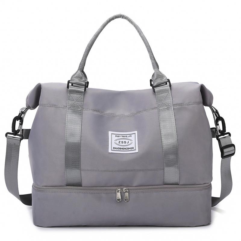 Portable Travel Bag with Large Capacity, Shoe Compartment, and Wet/Dry Separation for Swimming and Fitness