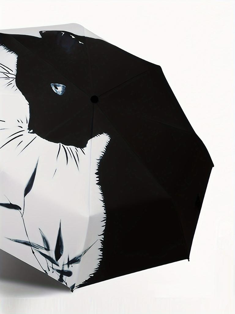 Helautomatisk Black Cat Forest Series Instagram Paraply Solparaply Hopfällbart Solparaply Student Solparaply