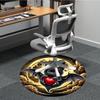 1pc bat Office Round Area Rug, Under Office Chairs Bedroom Living Room Home Decor, Room Deco