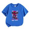 Kids Boys Girls 100% Cotton Crew Neck Short Sleeve T-Shirt, Cool Game Mask Character Skateboard Print Casual Tees, Let's Play The Game Pattern Soft Su