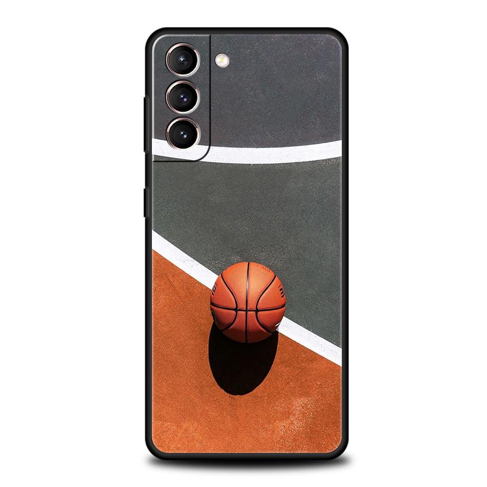 

Спортивный чехол для телефона с баскетбольной площадкой для Samsung Galaxy S23 Ultra S22 S21 S20 FE 5G S10 S10E S9 S8 Plus Note 20, силиконовый чехол Galaxy S21 FE 5G