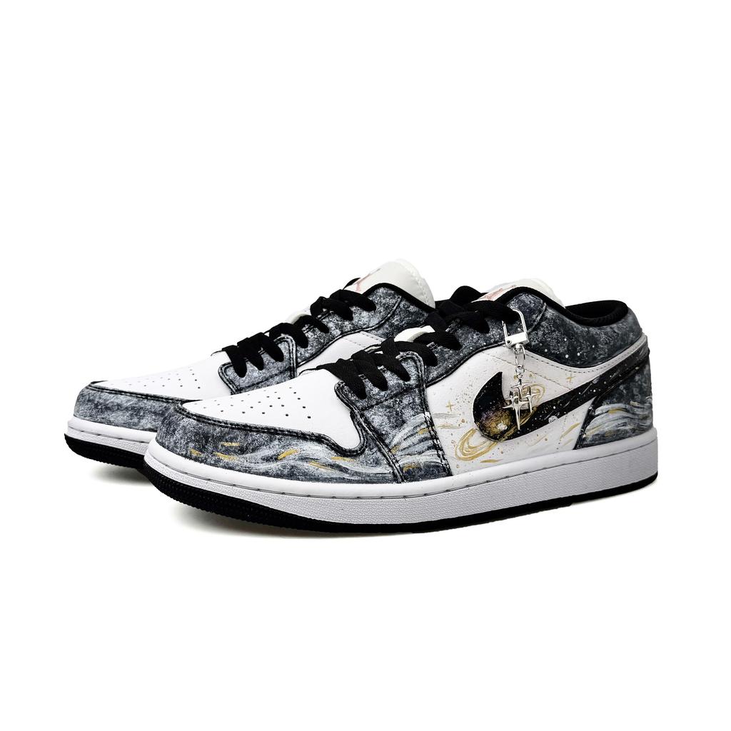 Jordan Air Jordan 1 Shopping Bag, Starry Sea Wander, Spring Summer Ambient, Preppy Style Low Top 553558-165(Team1031-BOX)