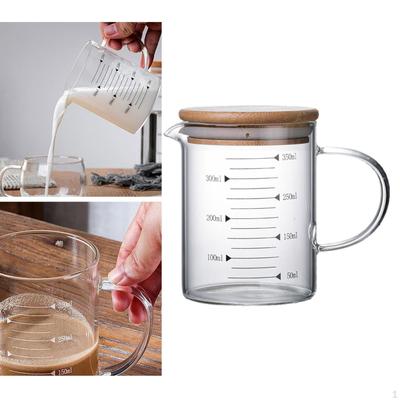 Caraffe graduate in borosilicato Tazza per latte liquido in vetro Trasparente per la parte superiore