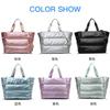 New fitness bag with dry and wet separation, large capacity yoga bag, pearl color, Korean style fashionable travel bag