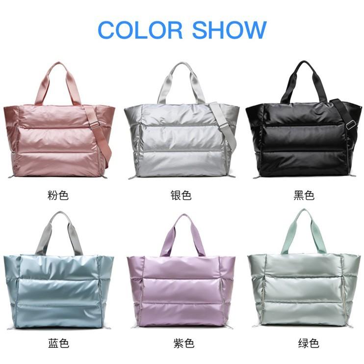 New fitness bag with dry and wet separation, large capacity yoga bag, pearl color, Korean style fashionable travel bag