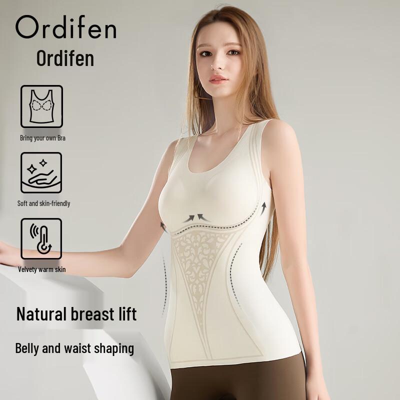 

Женский бесшовный утягивающий термобазовый слой Oudifen со встроенным бюстгальтером L