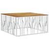 VidaXL Table basse argenté acier inoxydable et bois massif d'acacia 350071
