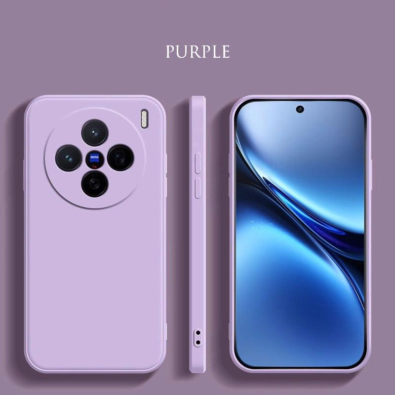 Liquid Silicone Case For Vivo X200 Pro Mini X100 Ultra X100s Pro Matte Original Liquid Shockproof Straight Edge Ultrathin Protective Soft Cover Shell