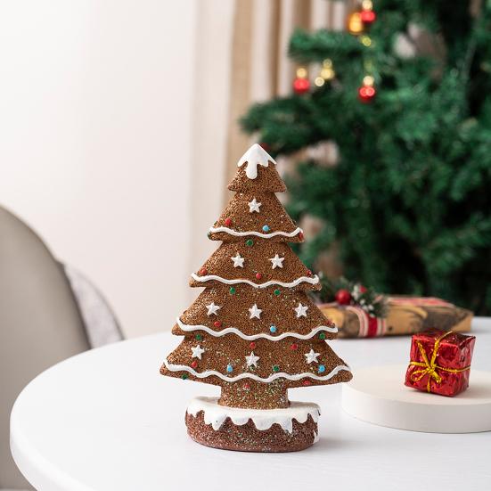 Pepparkaks Julgransdekoration Harts Pepparkaksträd Bordsdekoration Jul Samlarfigur för Bordsskiva