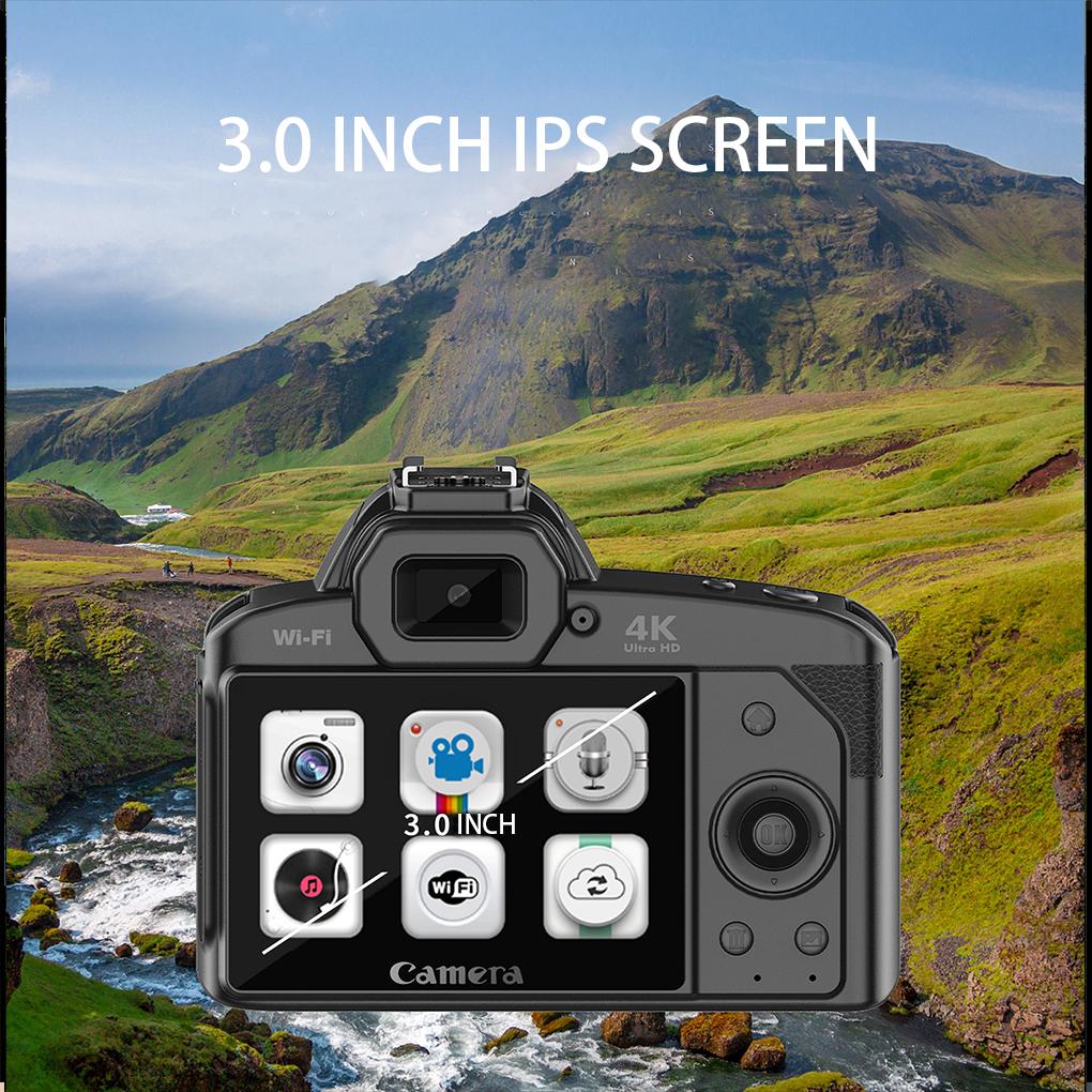 Professional WiFi Camera Camcorder 4K Ultra HD Recording Camera Cam 16X Digital Zoom Clear IR Night Vision with Filling Light