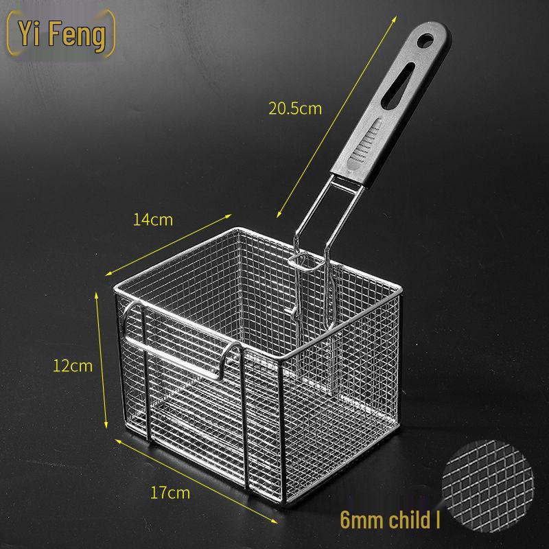304 Stainless Steel Frying Basket for Electric Fryer - Oil Control, Thickened Design for Frying Skewers and French Fries