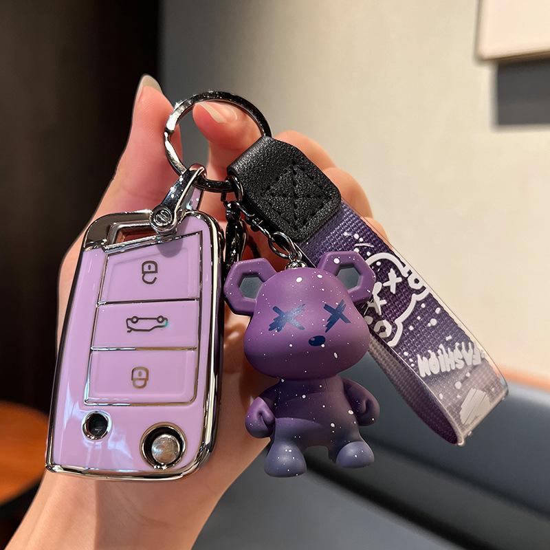 TPU Car Key Case Cover for VW Polo Golf 7 Tiguan for Skoda Octavia Kodiaq Karoq for SEAT Ateca Leon Ibiza 2016 2017 2018 2019