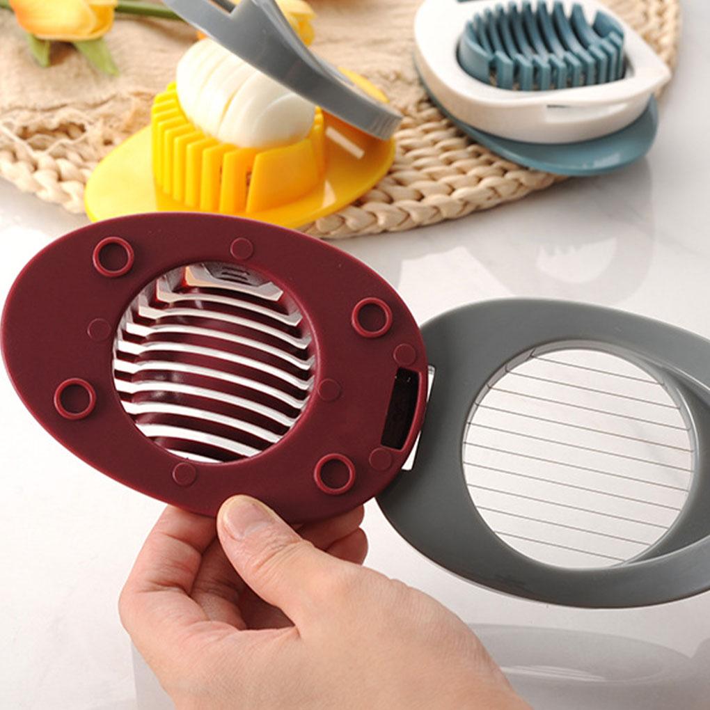 Egg Slicer with Hanging Buckle Strawberry Divider Nonslip Eggs Multi-functional Vegetable Fruit Slicing Tool Kitchen for Home
