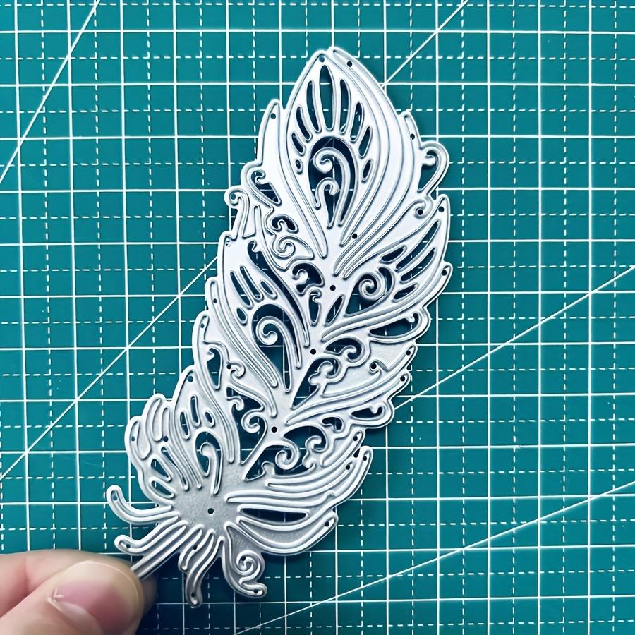 2pcs Feathers Metal Die cutting Dies For DIY Scrapbooking Photo Album Decorative Embossing Folder Stencil Die Cut