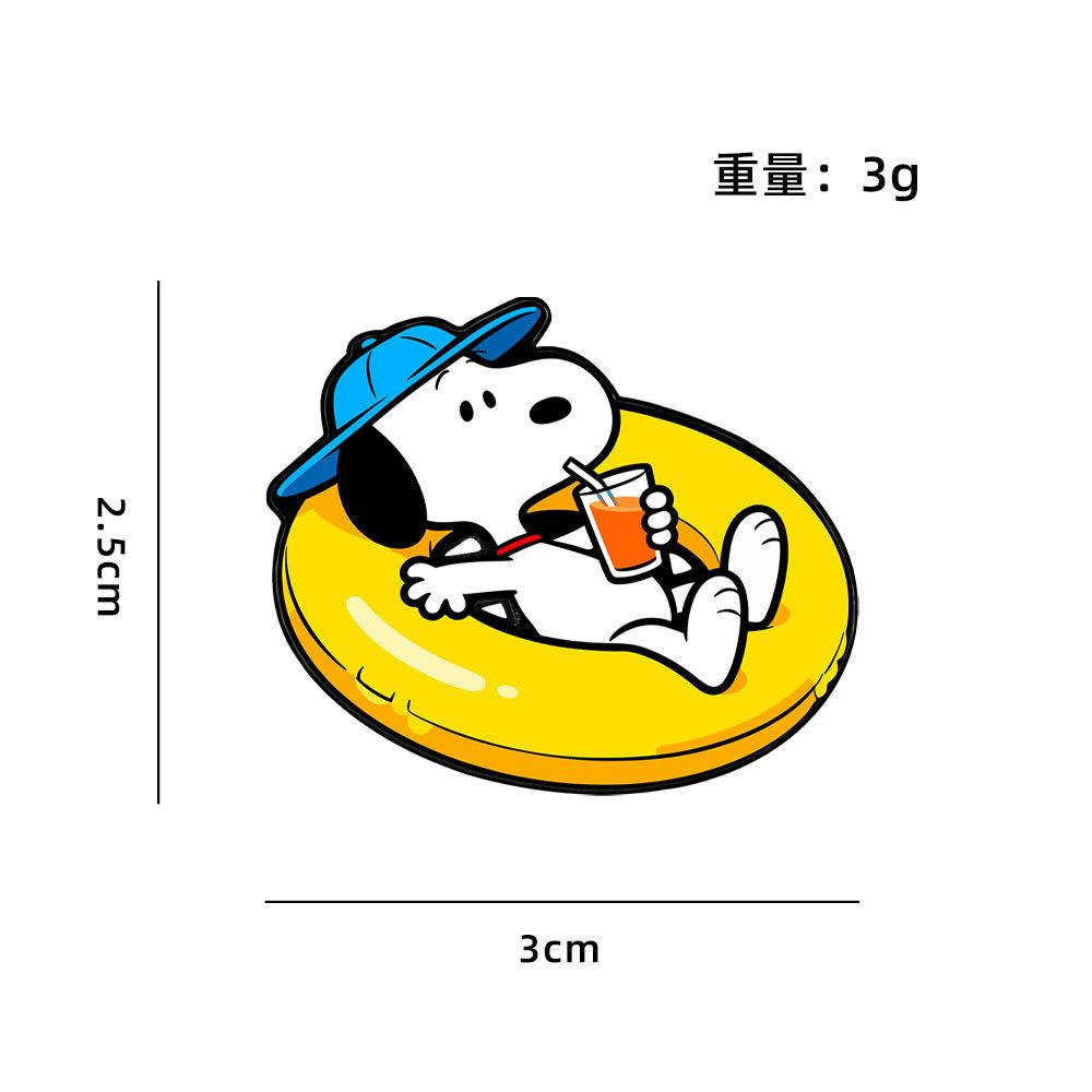 Cute cartoon Snoopy series metal badge set brooch creative animation children's gift accessories