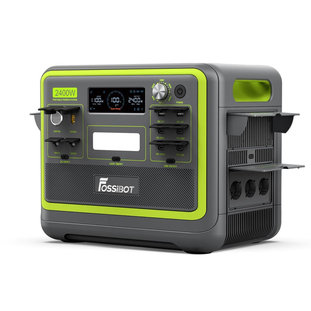 Générateur Solaire Électrique - FOSSIBOT - F2400 - 2048Wh - 2400W - Portable et Résistant IP68