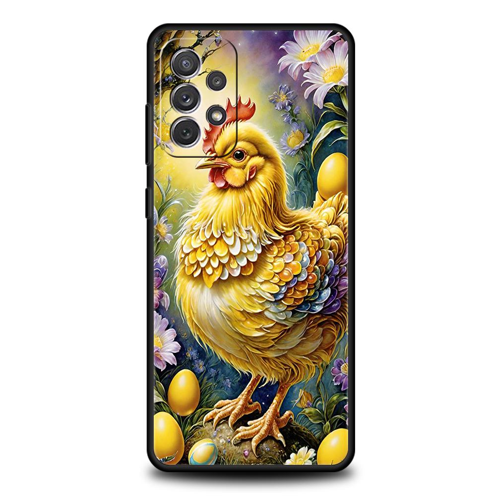 Cock Rooster Chicken Phone Case for Samsung Galaxy A73 A55 A53 A51 A35 A33 A32 A25 A23 A22 A15 A13 A17 A07 5G Soft TPU Shell Bag