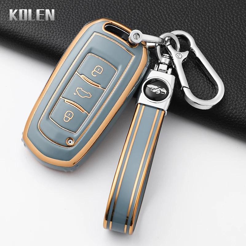 Fashion Tpu Car Key Case Cover For Geely Emgrand 7 Gx3 Atlas Gs Nl3 Gili Emgrand 7 Ex7 Gt Gc9 Protected Shell Fob Accessories