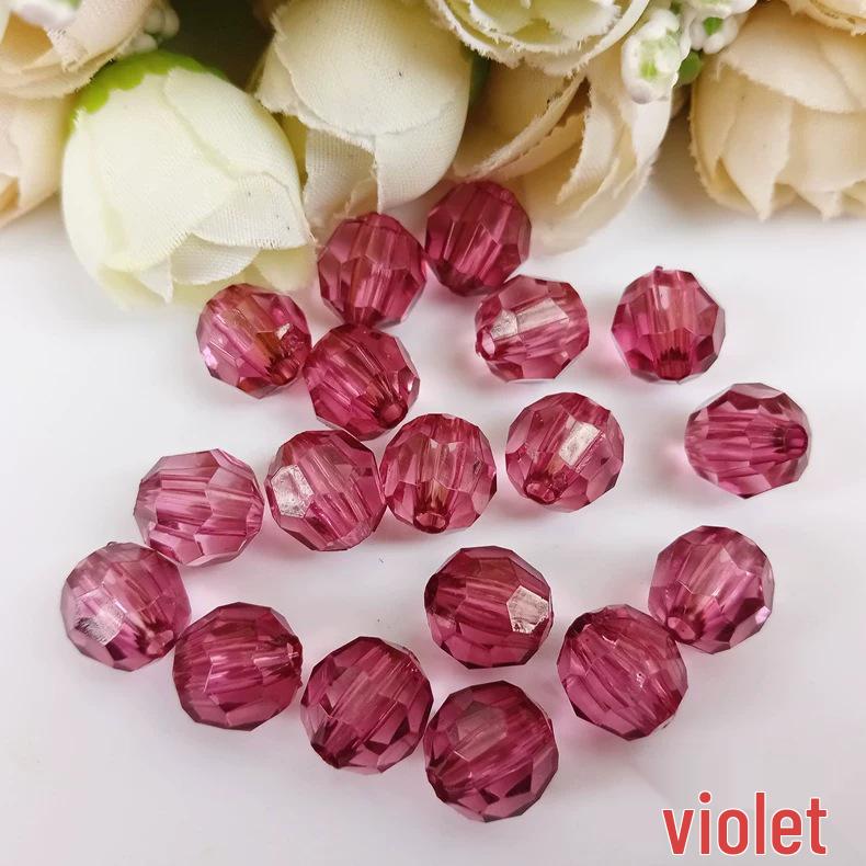 10MM Transparent Acrylic Corner Beads: DIY Handmade Curtain Ornaments, Imitation Crystal and Colored Loose Beading Materials