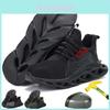 Mens Safety Shoes Lightweight Sports Trainers With Breathable Mesh Fabric And Steel Toe Cap