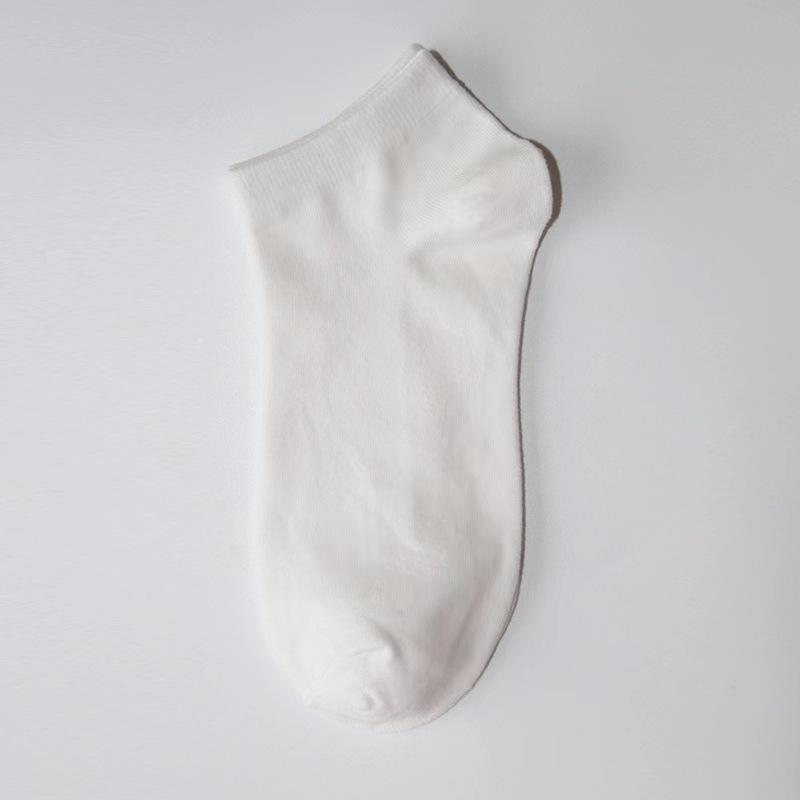 Men's Summer Thin Commercial Pure Color Sweat Absorbing Breathable Deodorant Low Top Socks