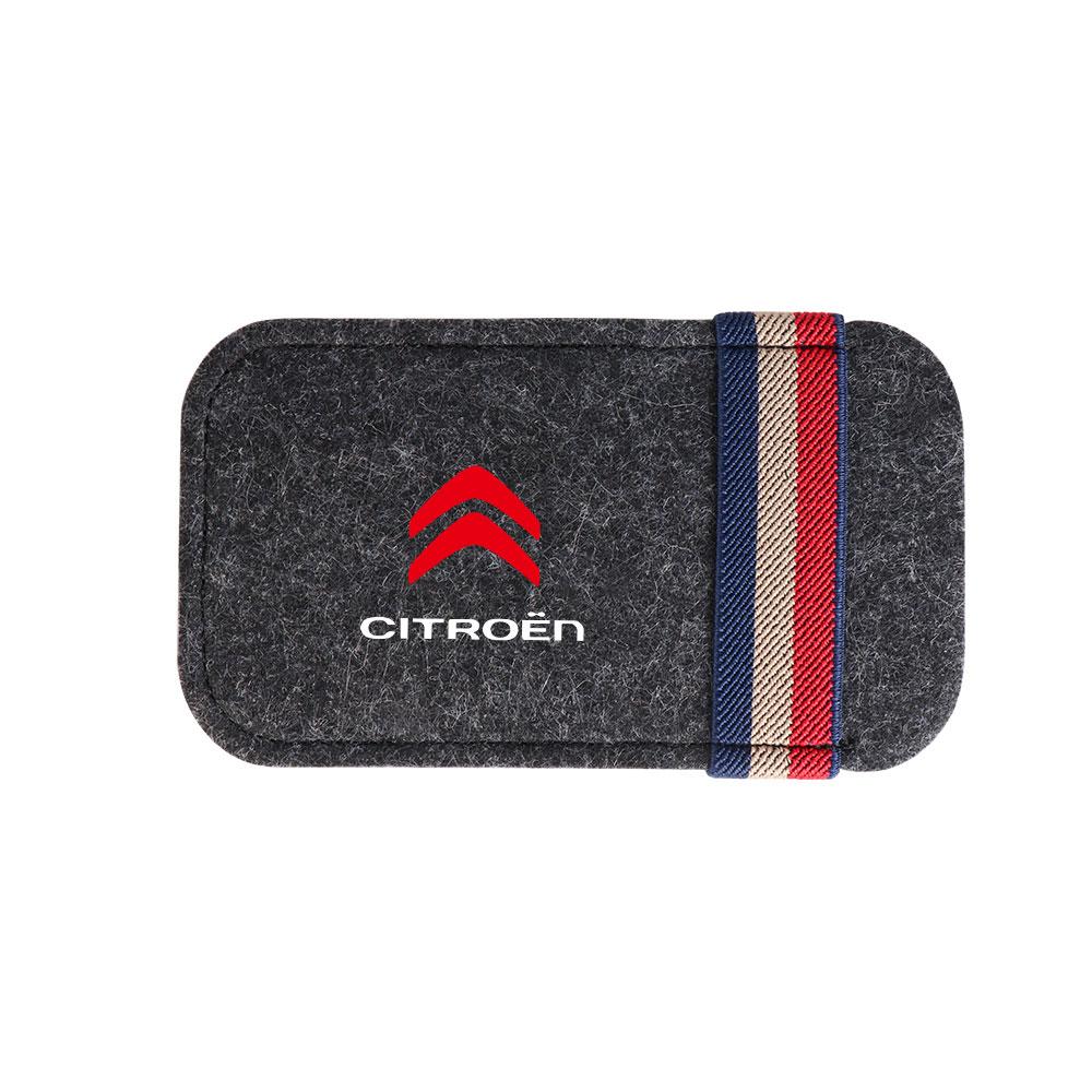 

1pc Felt Car Sunglasses Organizer Bag Eyeglass Storage Clip For Citroen C1 C2 C3 C4 C4L C6 C5 VTS DS5 Auto Accessories Styling For Citroen