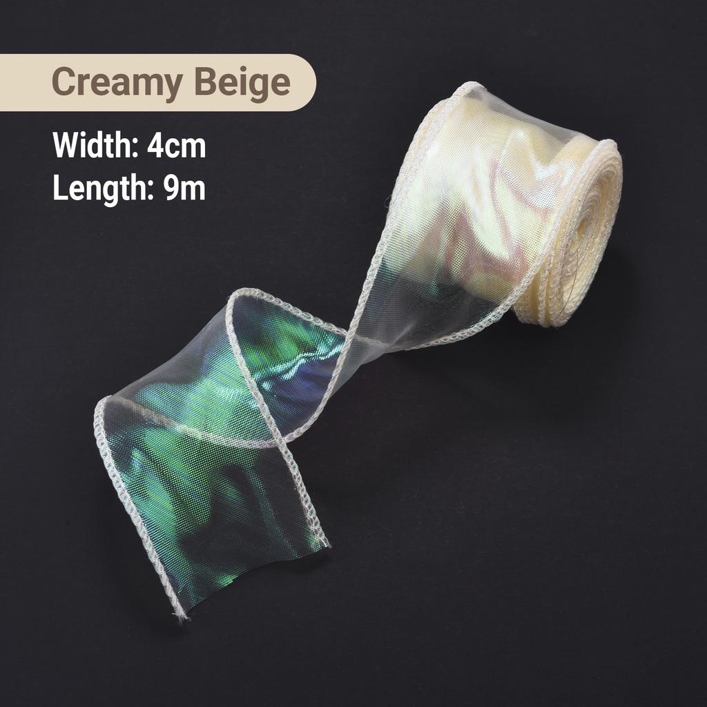 Fishtail Yarn Silk Organza Ribbon 4CM Flower Baking Gift Packaging Apparel Craft Supplies DIY Sewing Fabric Clothing Accessories