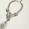 Rhinestone Alloy Fashionable Linked Finger Bracelet For Women Casual Wear