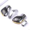 4PCS Chrome Matt With Leather Shift Knob Gear Side Cover DSG Emblem For VW Golf 6 7 R GTI Passat B7 B8 CC R20 Jetta MK6 GLI