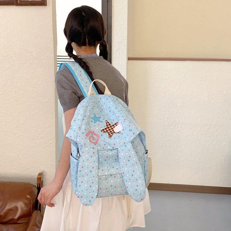 Schoolbag Japanese cartoon star backpack bag female cute rabbit ears student schoolbag niche design fashionable versatile backpack