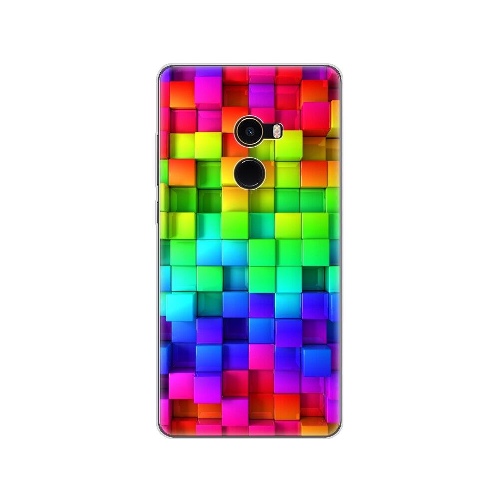 Soft Case for Xiaomi Mix 2 Silicon Case for Xiaomi Mi Mix 2 Mix2 Back Cover Protective Printing Transparent Coque