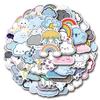 55 New Cloud Doodle Stickers Decorative Skateboard Suitcase Helmet Stickers
