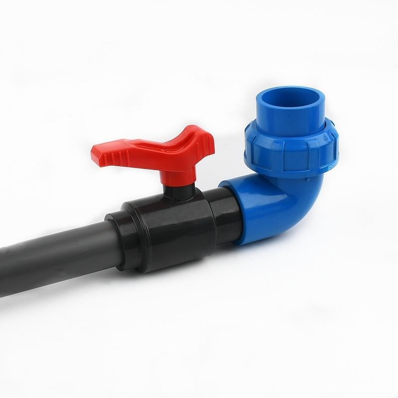 1PC 20-63mm PVC Ball Valve Dual Purpose Valve Plastic Switch Garden Irrigation Fish Tank Accessories Water Supply Pipe Joint