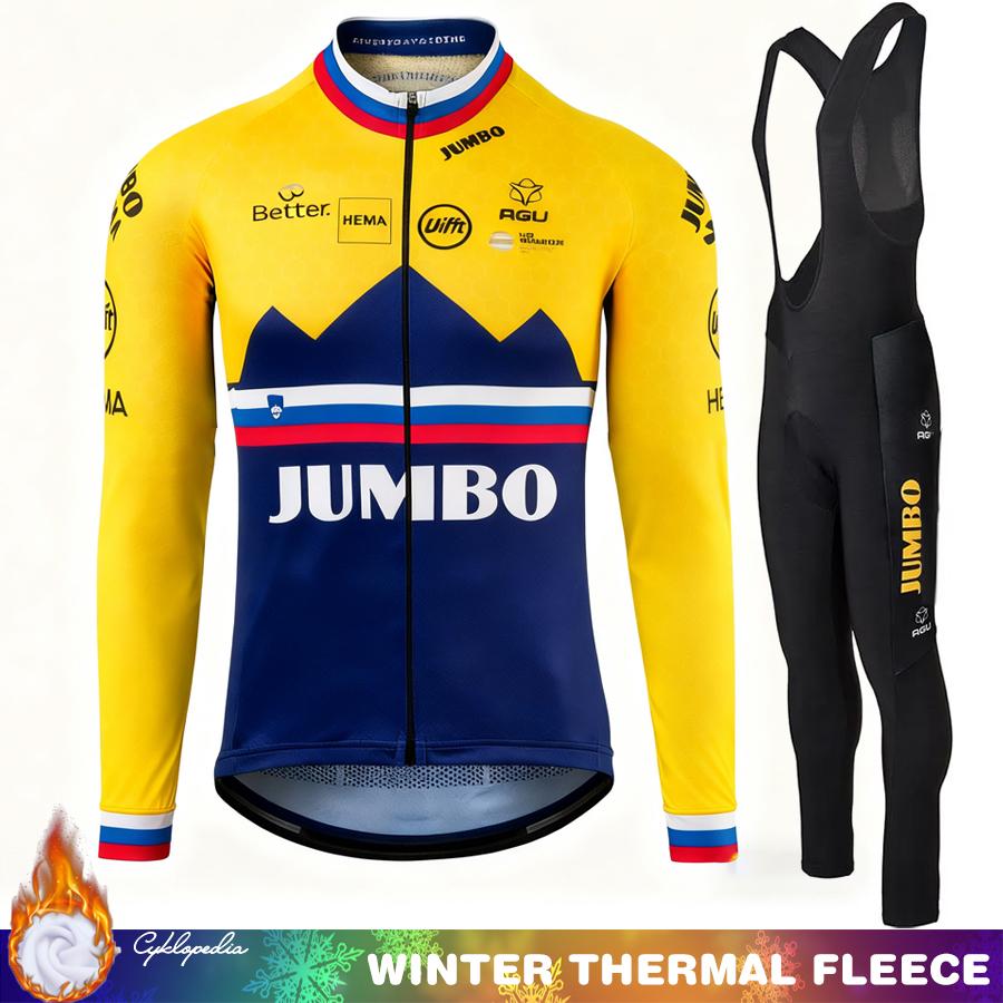 Herrcykelkläder Vinter Termisk Fleece Cykelbyxor JUMBO Man Set Tröja Kläder Cykeldräkt Herroutfit 2026 Byxor Cykel